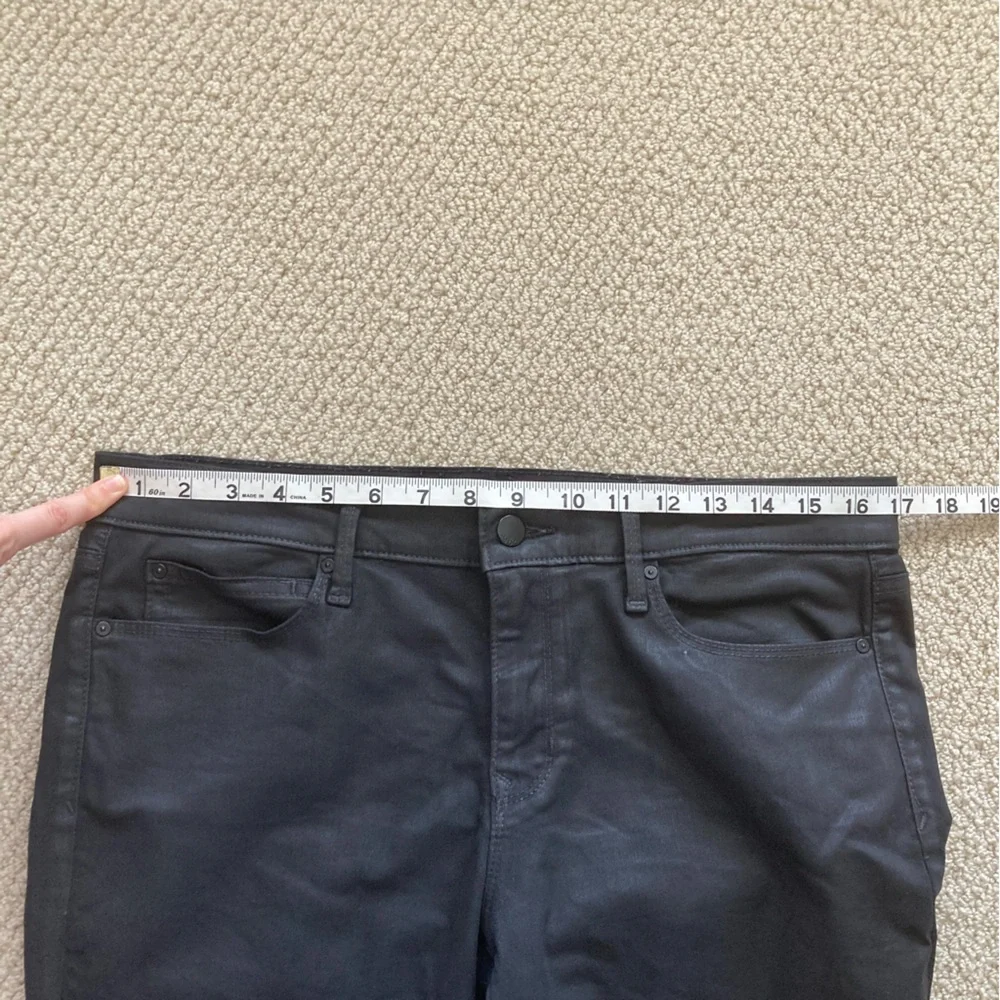 Gap 1969 Black Shine Skinny Legging Jeans Size 30 Stretch Pants Bottoms EUC